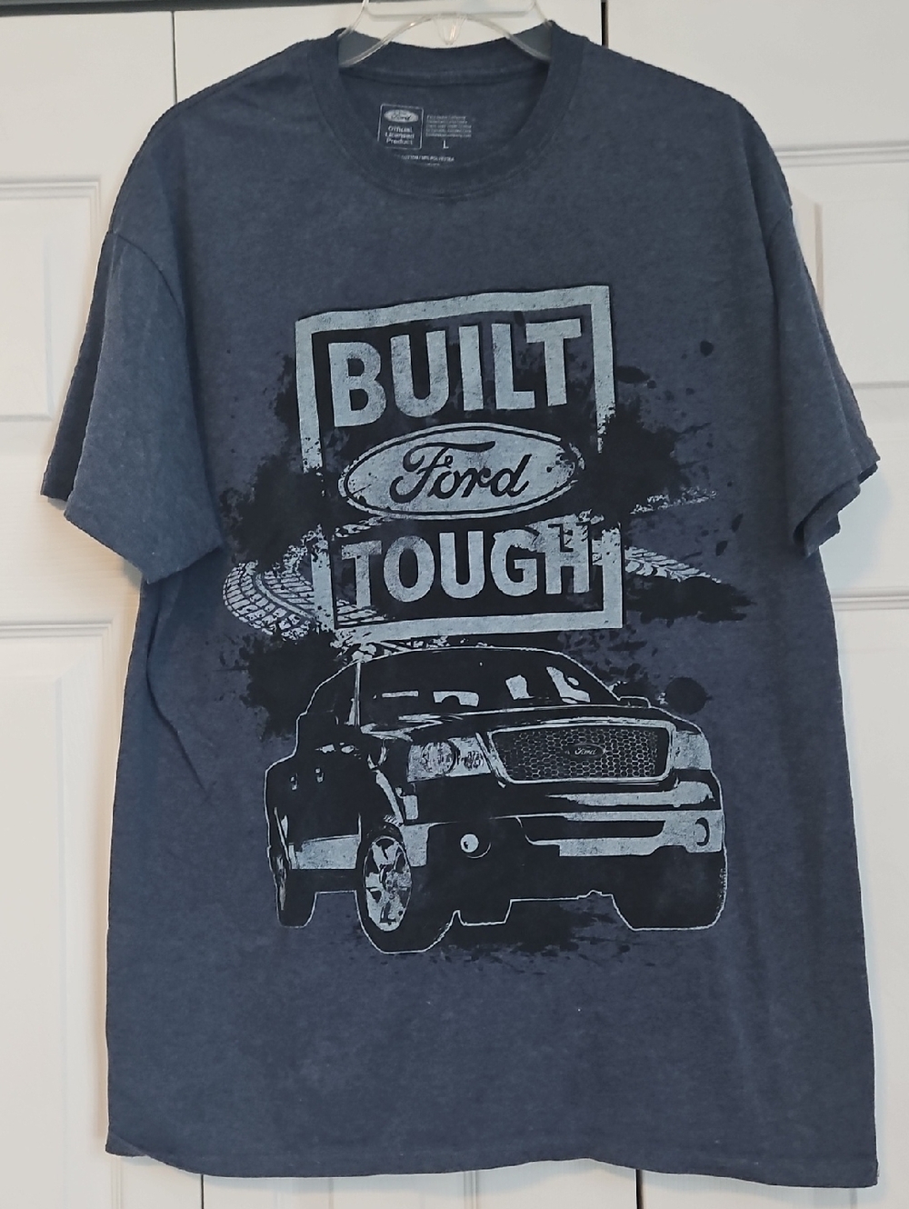 Cotton Ford Built Tough Graphic Tee - Blue- LIKE NEW